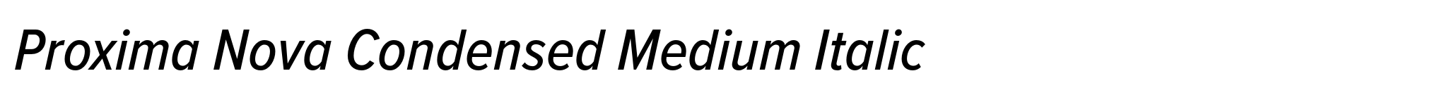 Proxima Nova Condensed Medium Italic image